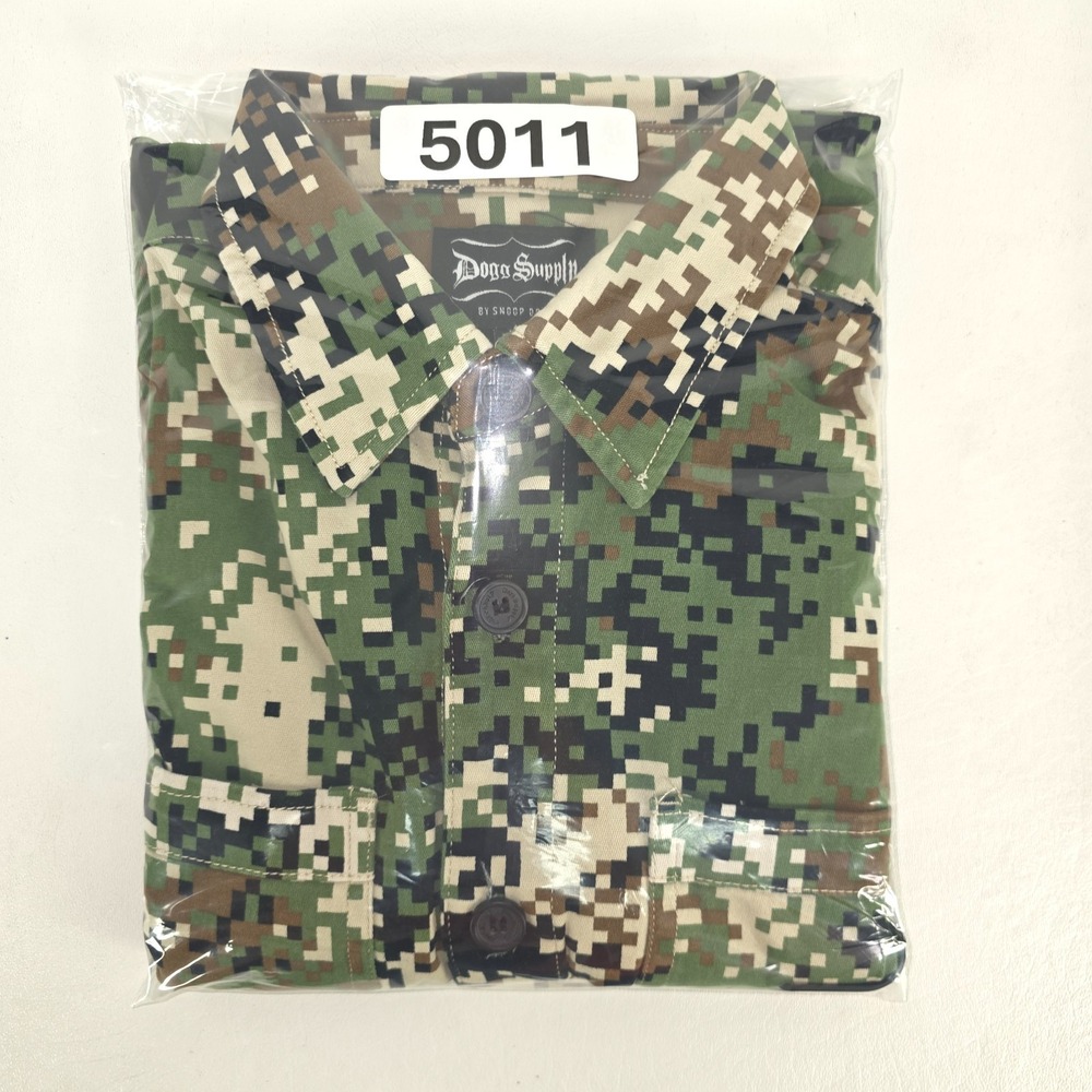 Snoop Dogg Supply Digital Camouflage Button Up Shirt Men Medium Urban Streetwear - Picture 11 of 15